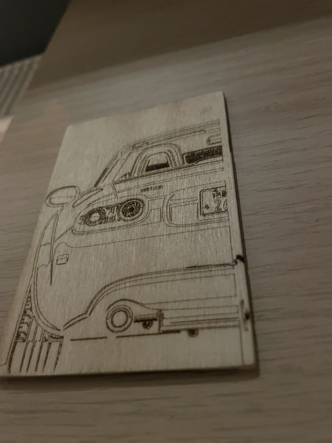 Gravure laser personnalisée sur bois